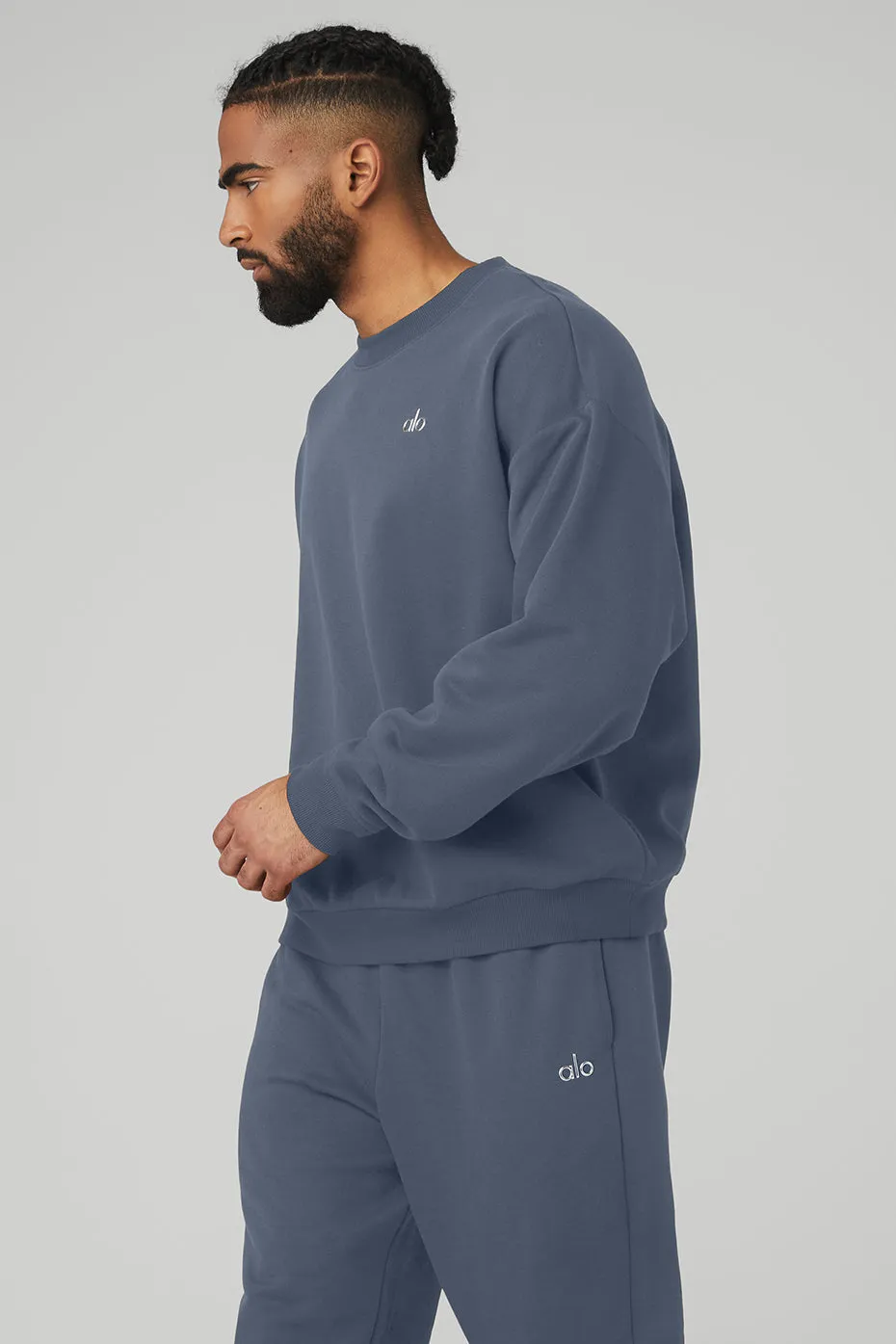 Accolade Crew Neck Pullover - Bluestone