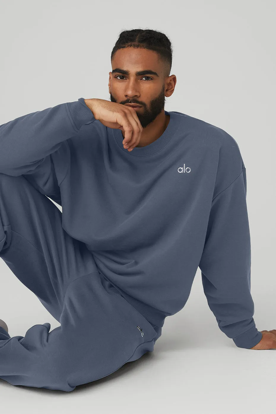 Accolade Crew Neck Pullover - Bluestone