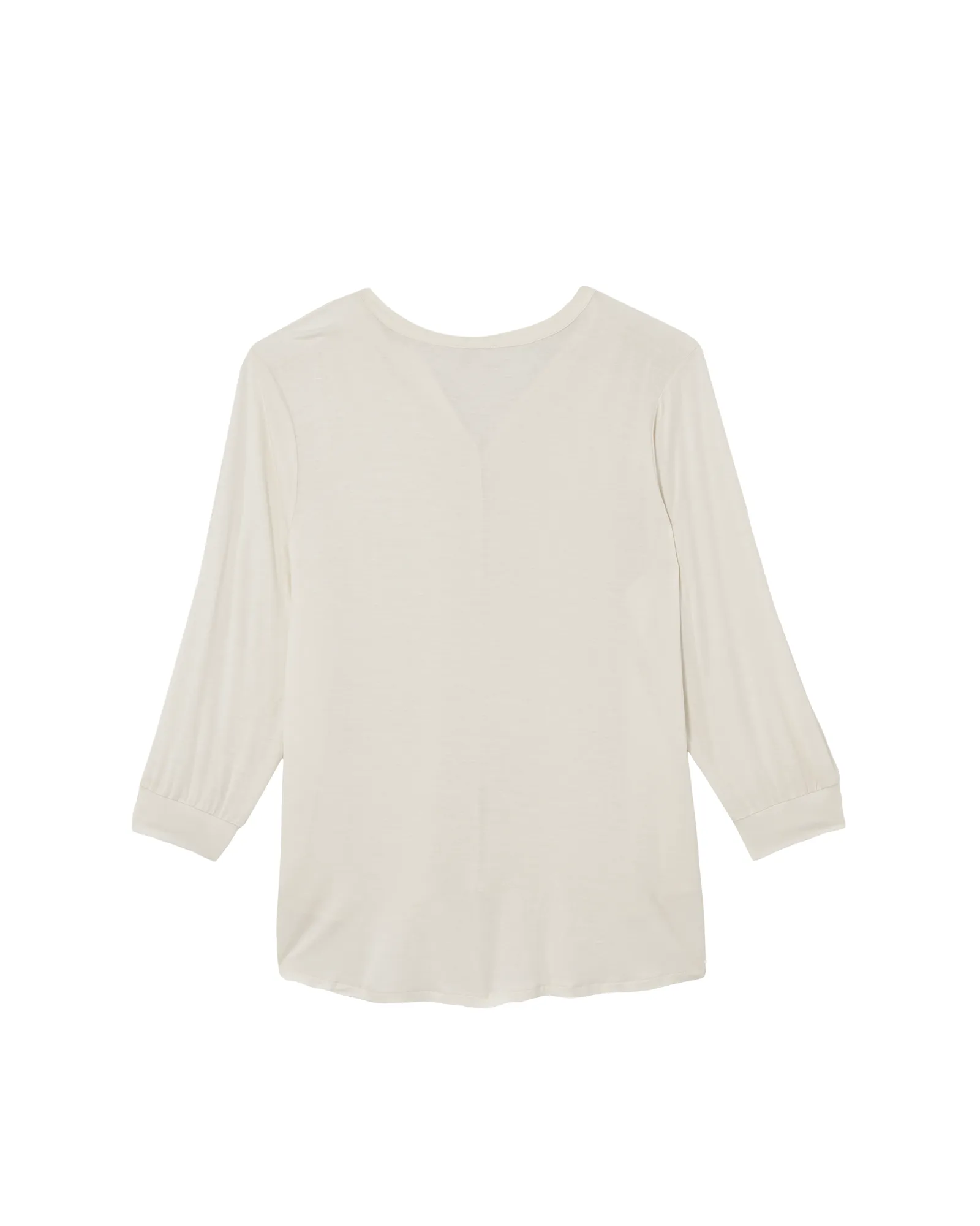 Alma Three-Quarter Sleeve Knit Blouse | White