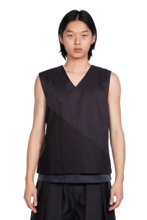 Asymmetrical But Symmetrical Vest Black