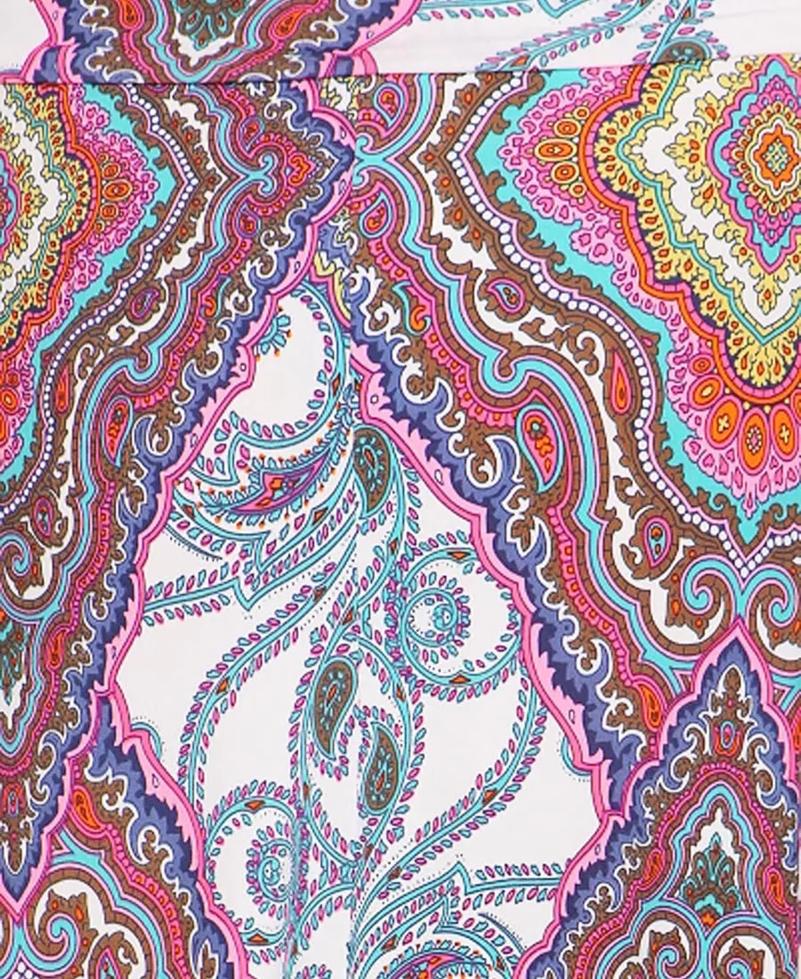 Baroque Paisley Diamond Pattern Maxi Skirt