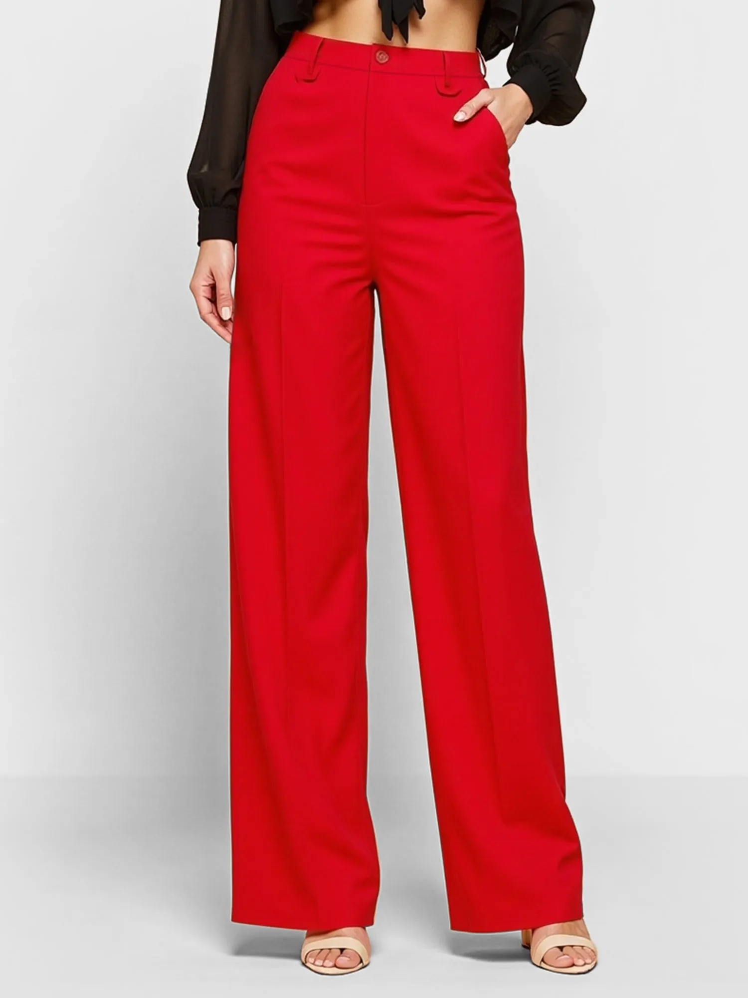 Button Front Pants