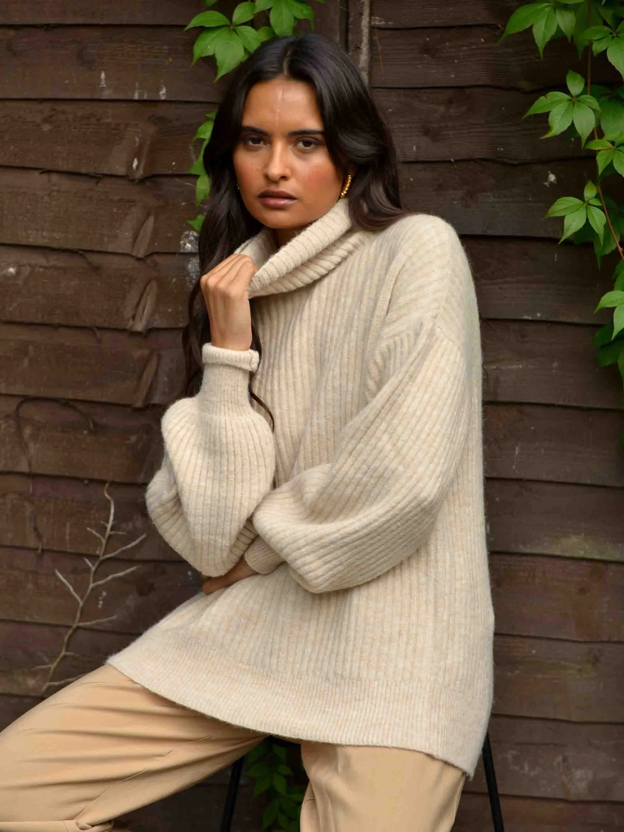 Chunky Roll Neck Jumper