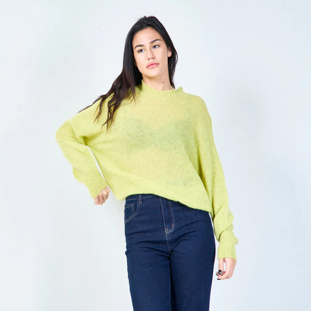 Classic round neck soft sweater wholesale