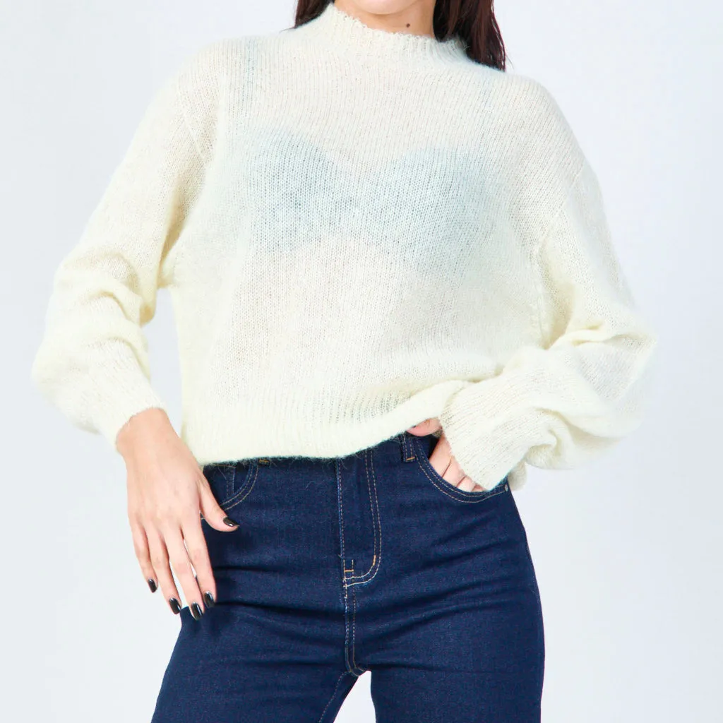 Classic round neck soft sweater wholesale