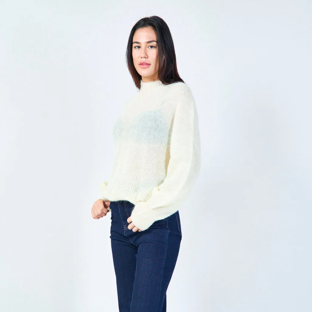 Classic round neck soft sweater wholesale