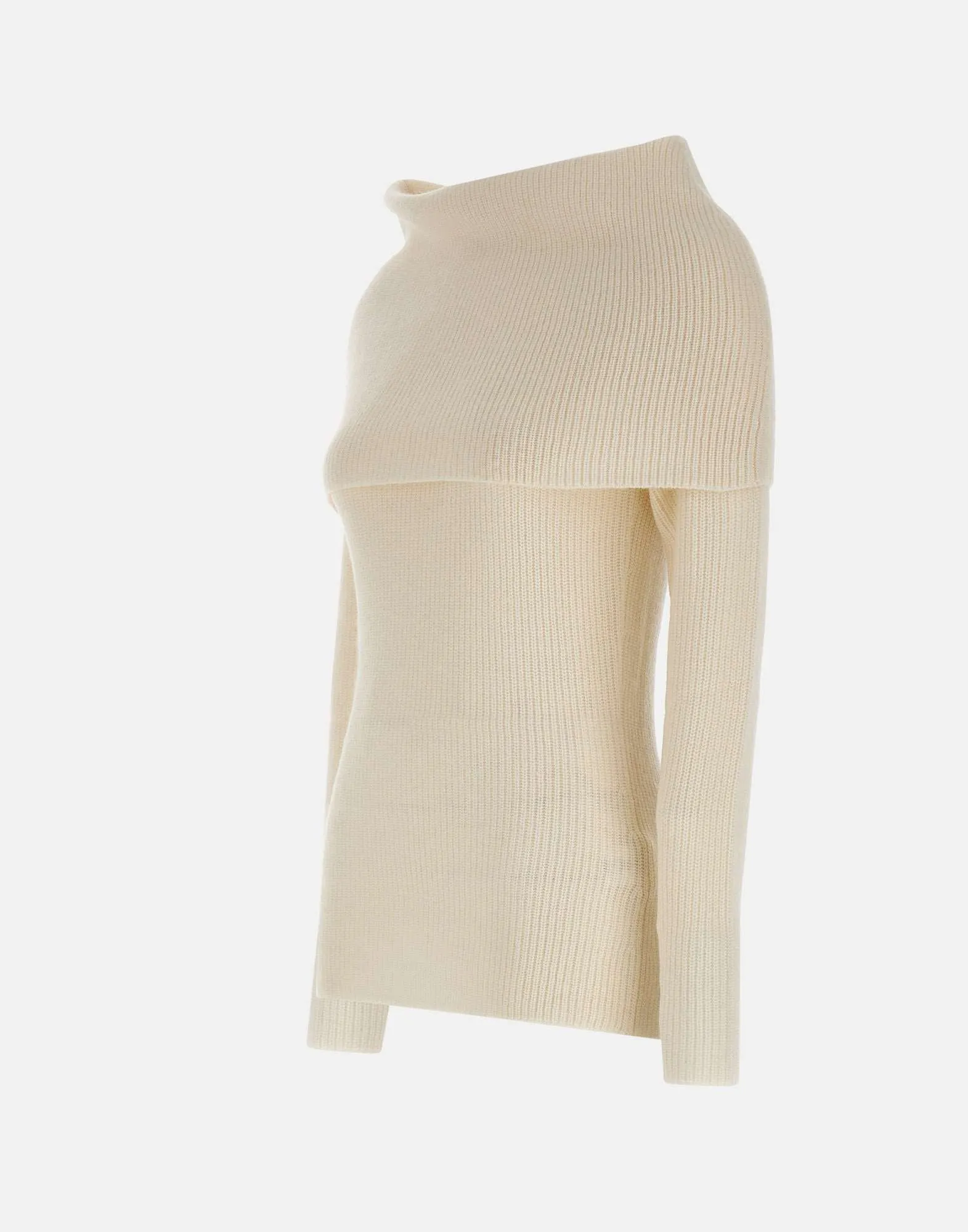 Cream Wool, Silk and Cashmere Sweater