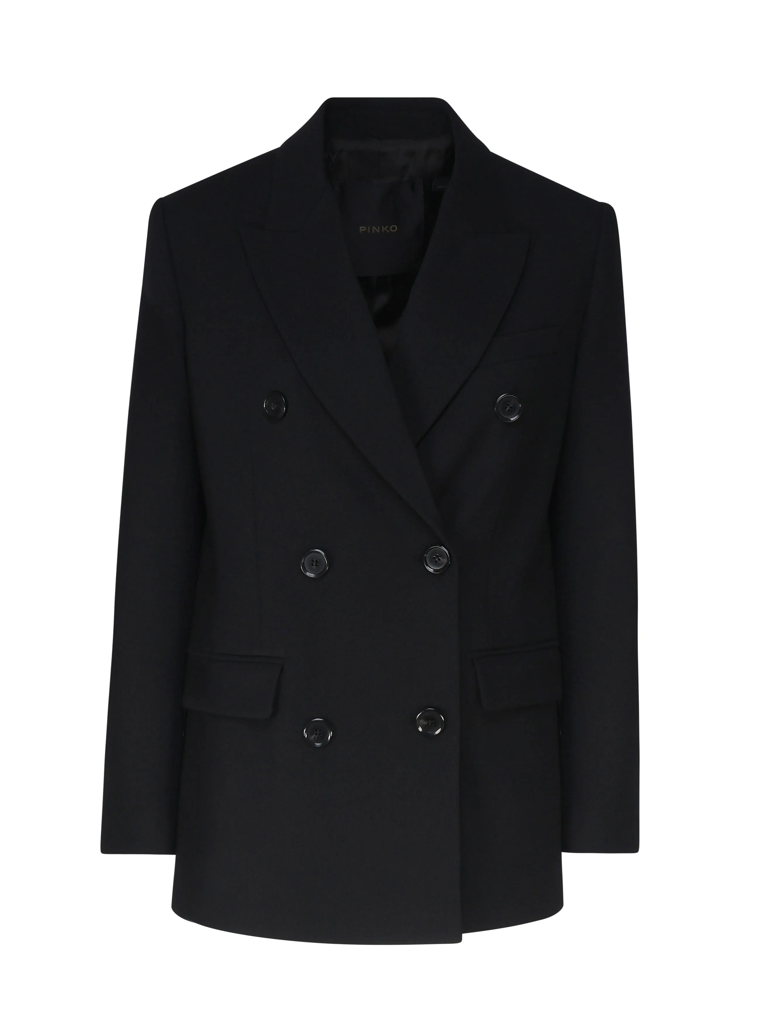 Double-Breasted Black Tailored Jacket