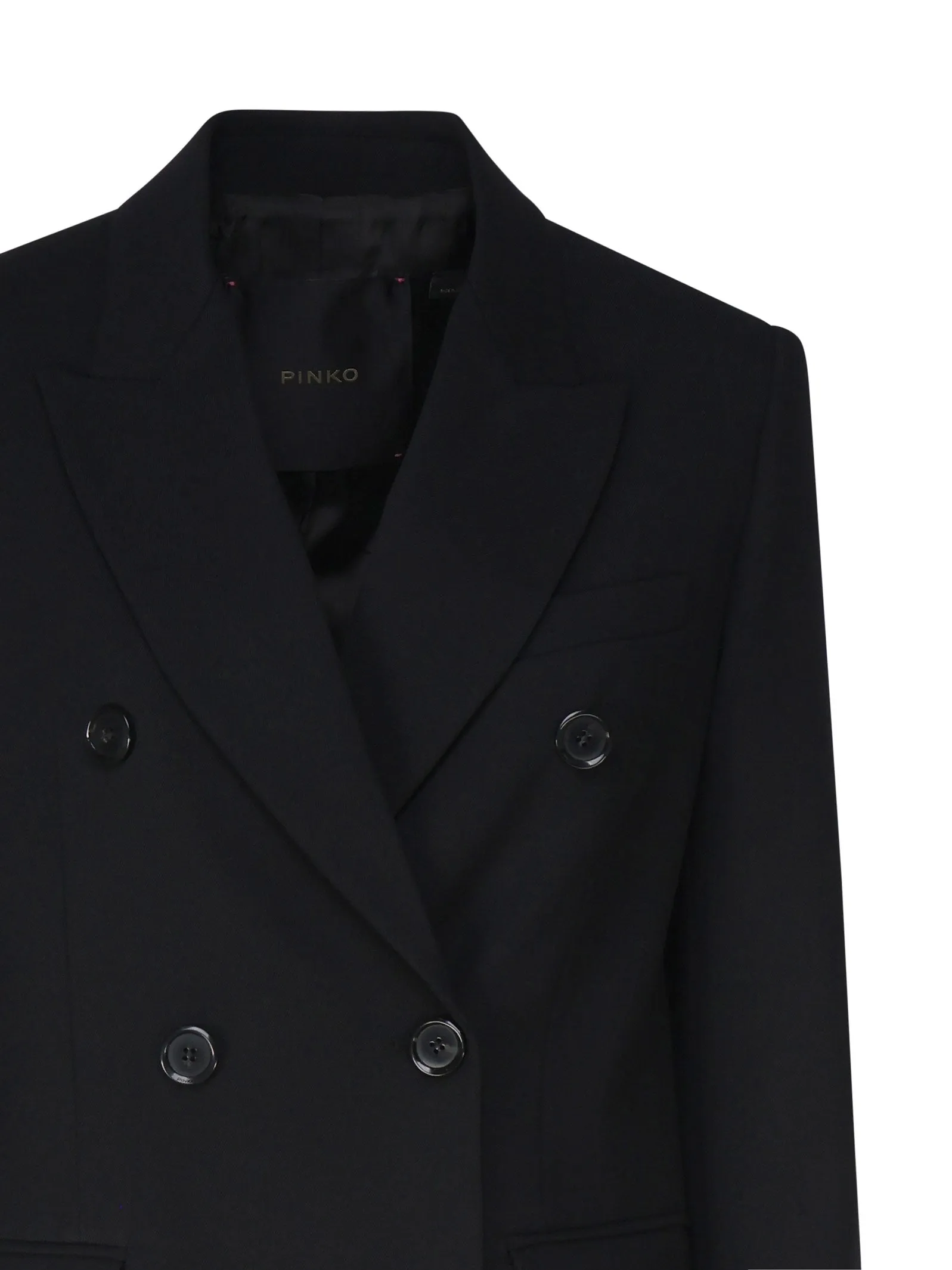 Double-Breasted Black Tailored Jacket