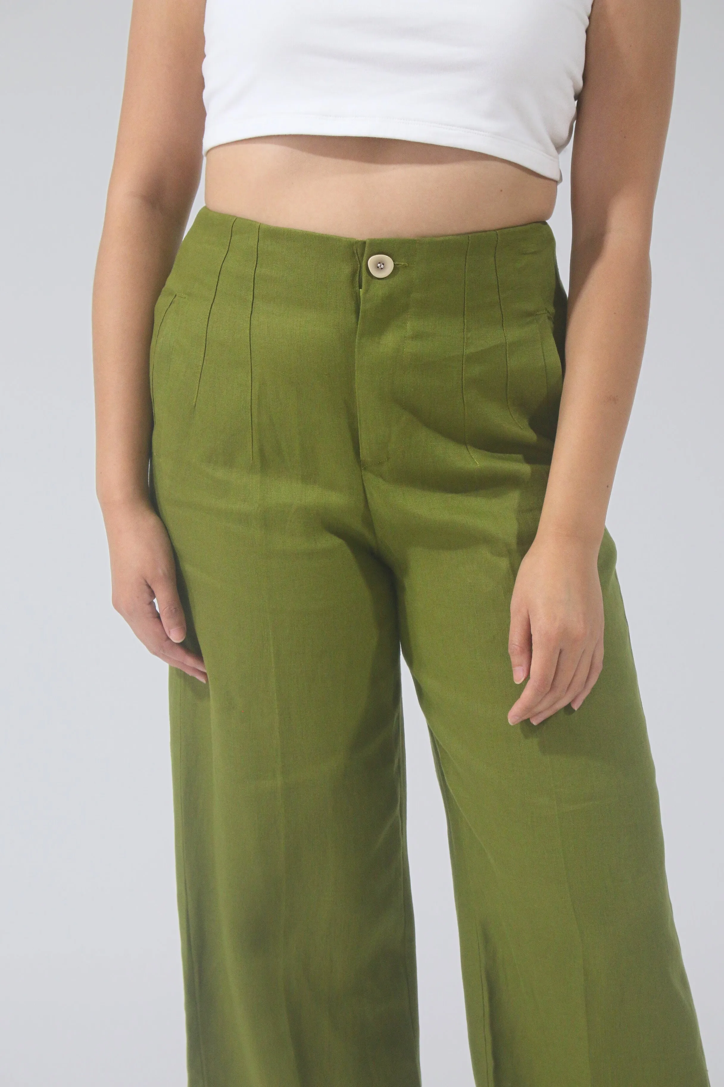 Eleanor 100% Linen Cropped Pant