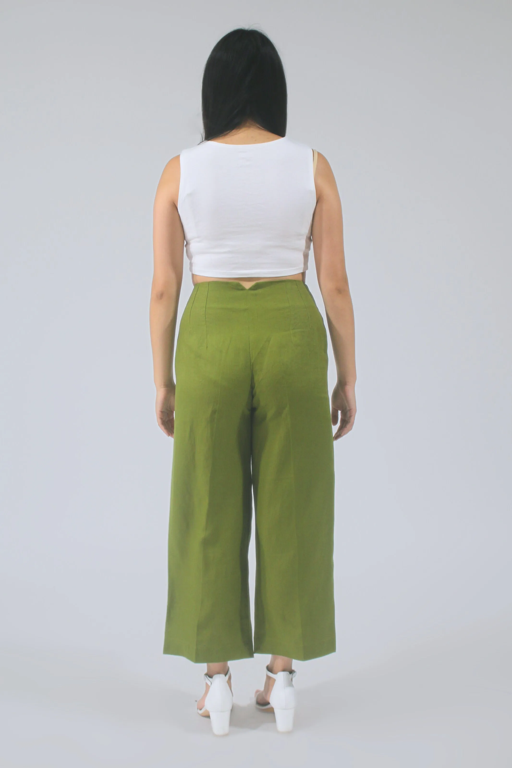 Eleanor 100% Linen Cropped Pant