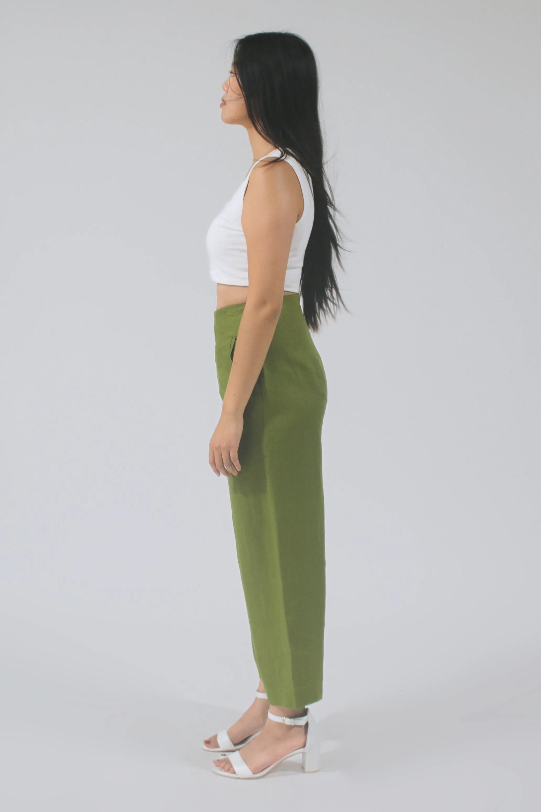 Eleanor 100% Linen Cropped Pant