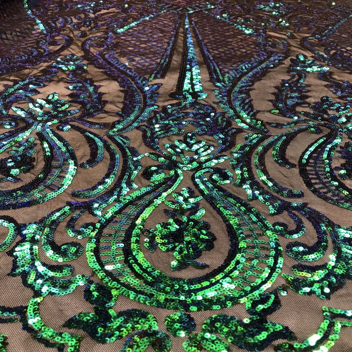 Green Iridescent Chantal Deluxe Sequin Fabric