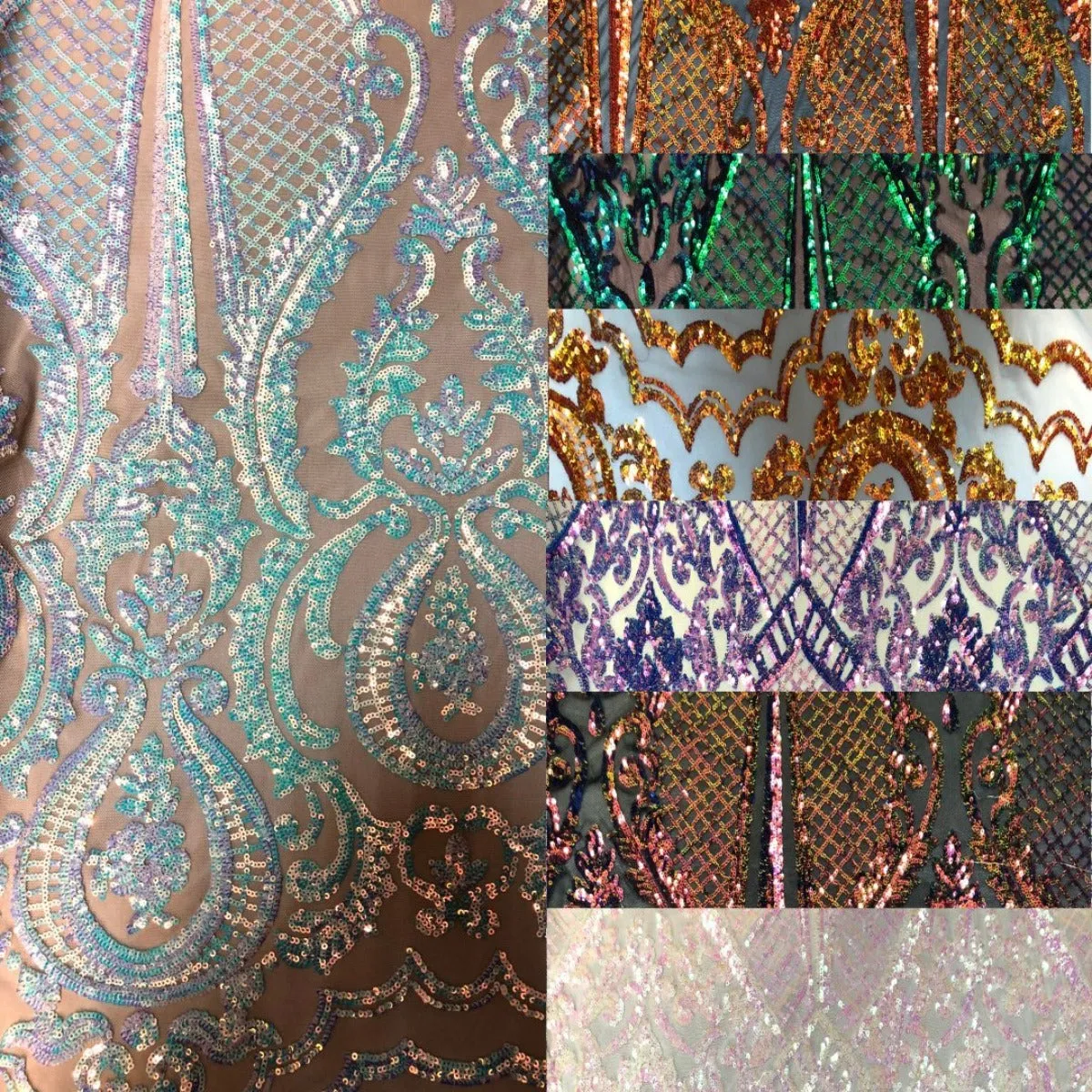 Green Iridescent Chantal Deluxe Sequin Fabric