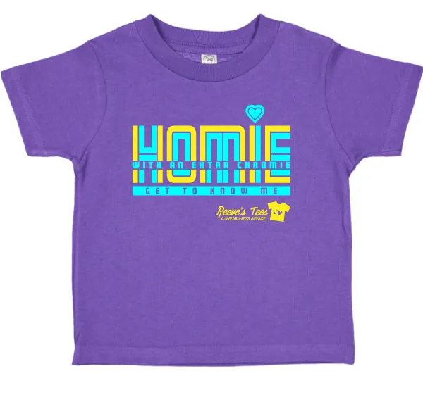 Homie with an Extra Chromie - FOR THE HOMIE - Kids - Short Sleeve Retro Tee