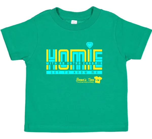 Homie with an Extra Chromie - FOR THE HOMIE - Kids - Short Sleeve Retro Tee