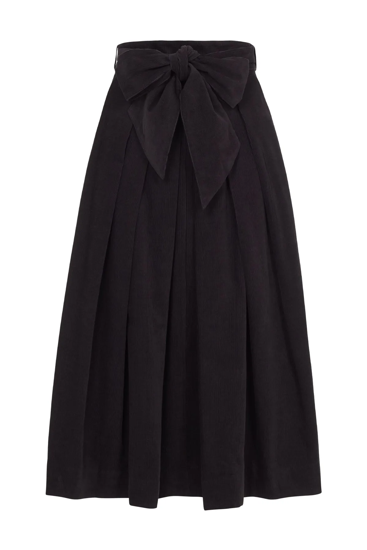 Jemima Needlecord Onyx Black Skirt