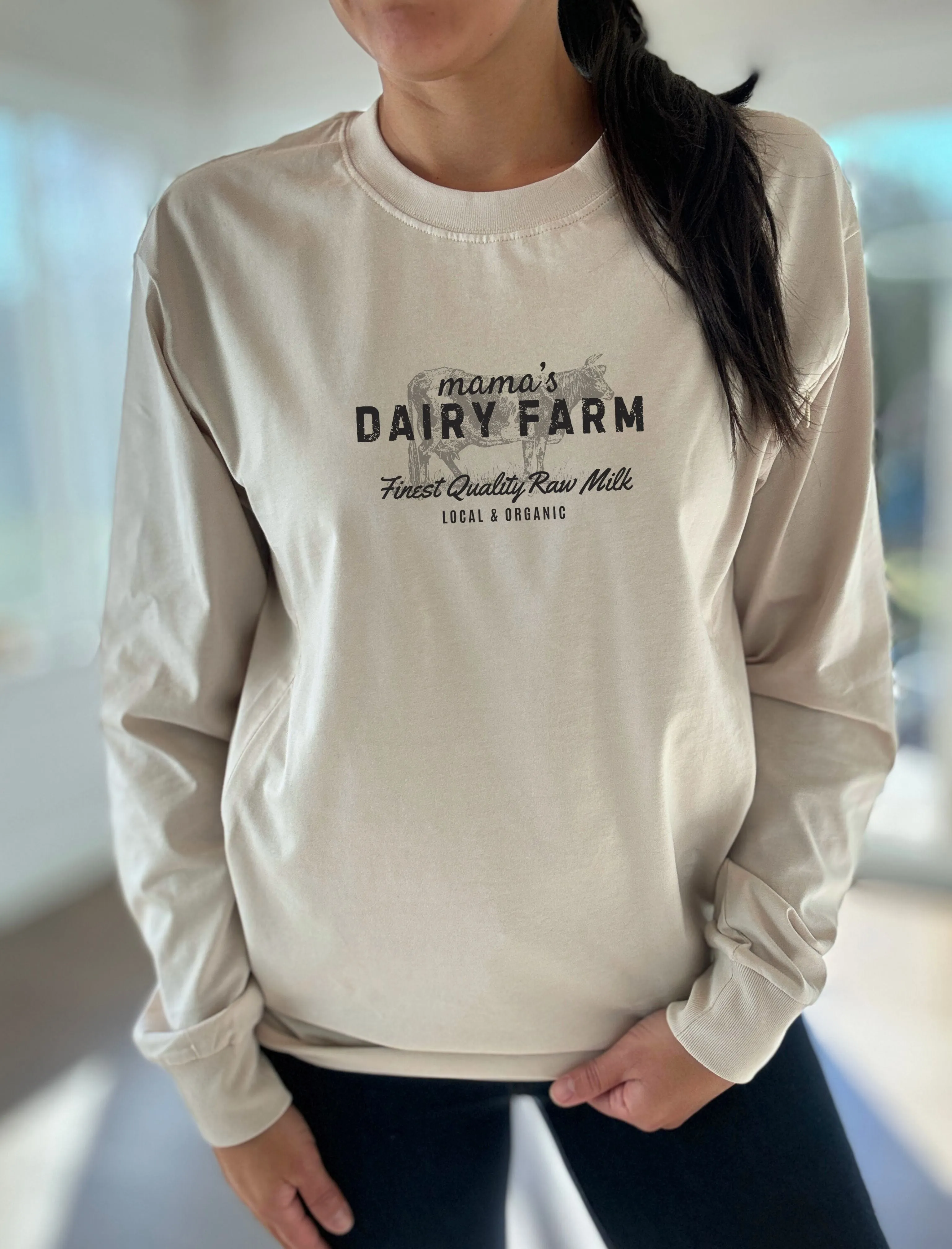 Mama's Dairy Farm Finest Quality Long Sleeve Comfort Tee