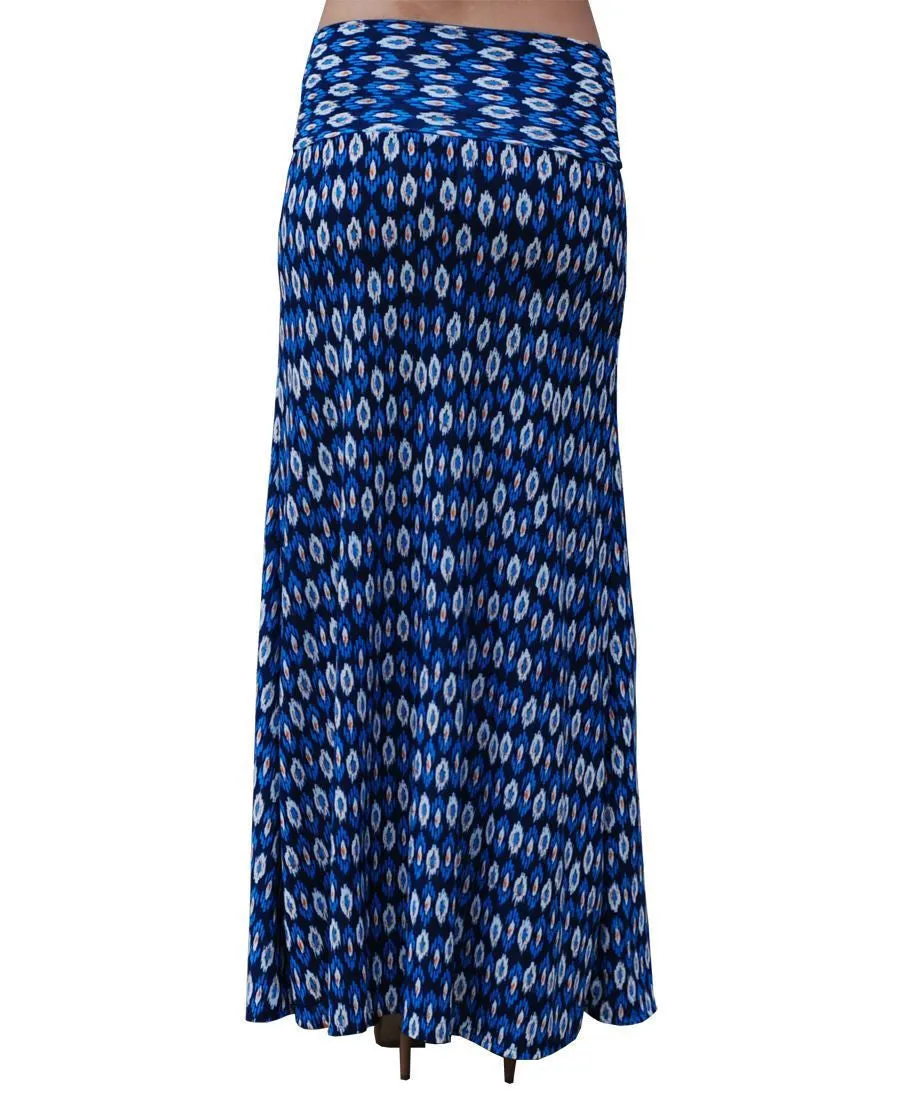 Maxi Skirt Blue Orange Circles