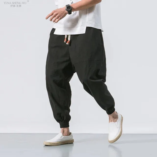 Men Kimono Haori Trousers