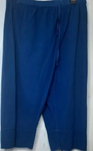 Pants-Royal Blue-Split Bottom Wide Leg Crop-Women's-S-1302