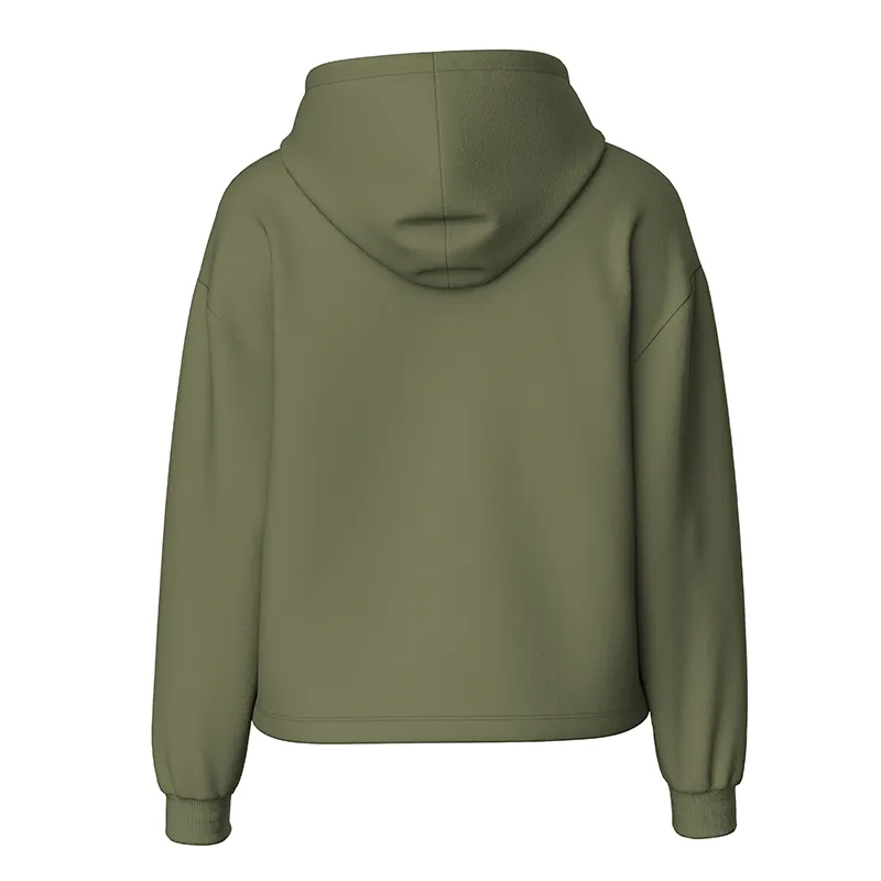 Pieces Chilli Women's Cropped Hoodie Deep Lichen Green