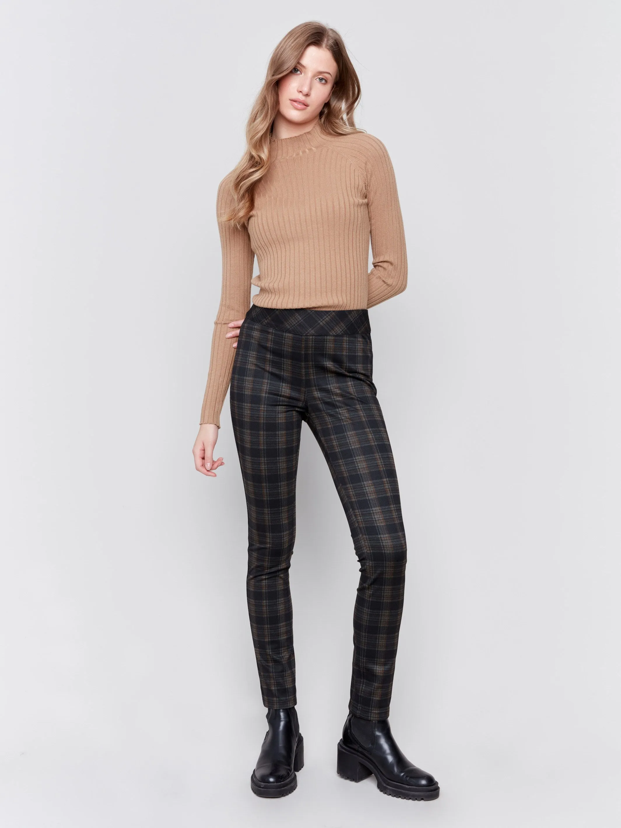 Reversible Printed Pull-On Pants - Truffle