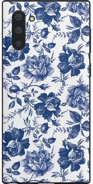 Rose to Fame | Blue & White Rose Floral Samsung Case