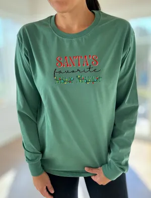 Santa's Favorite Milk Maker Long Sleeve Comfort Tee