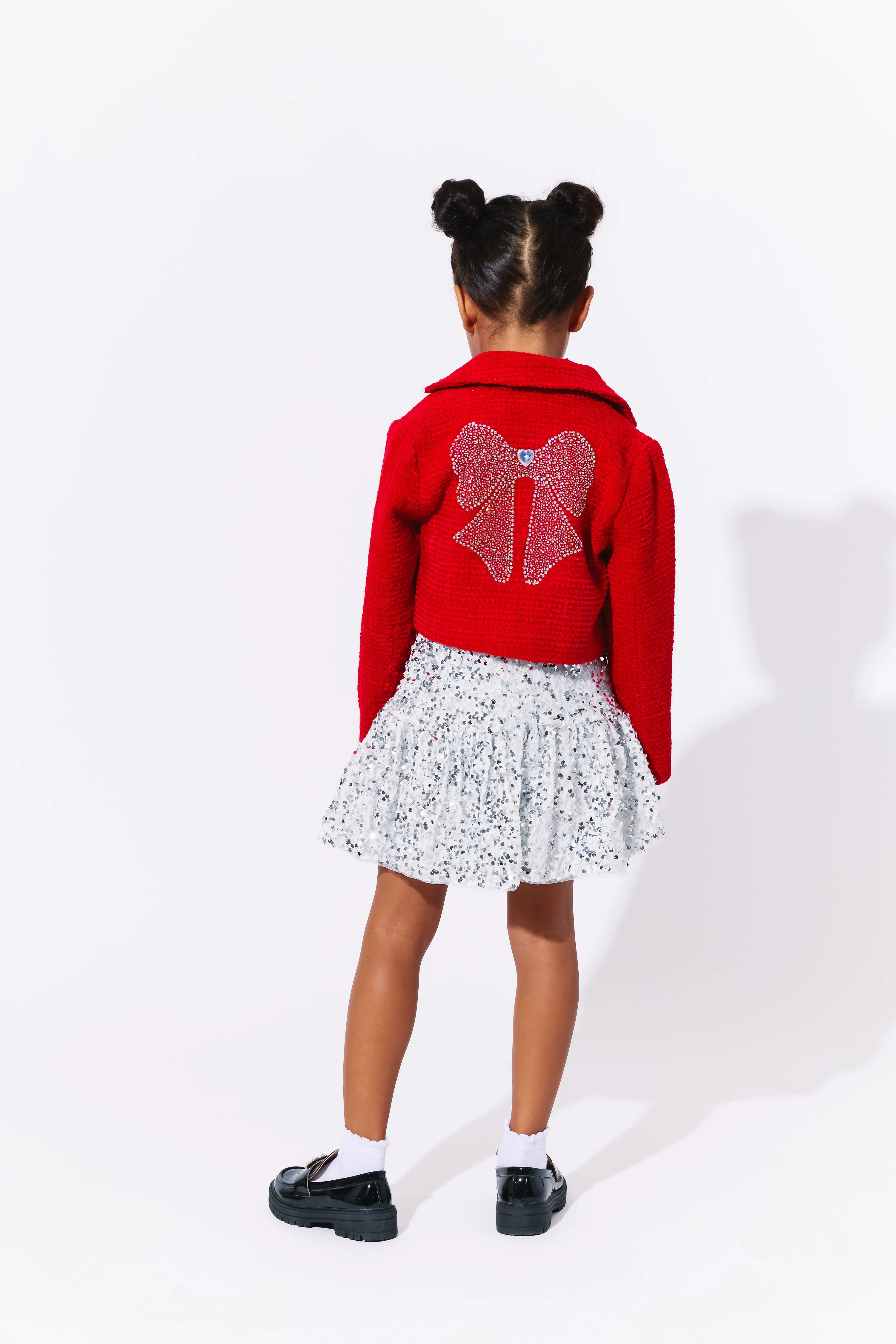 Scarlet Shimmer Bow Jacket