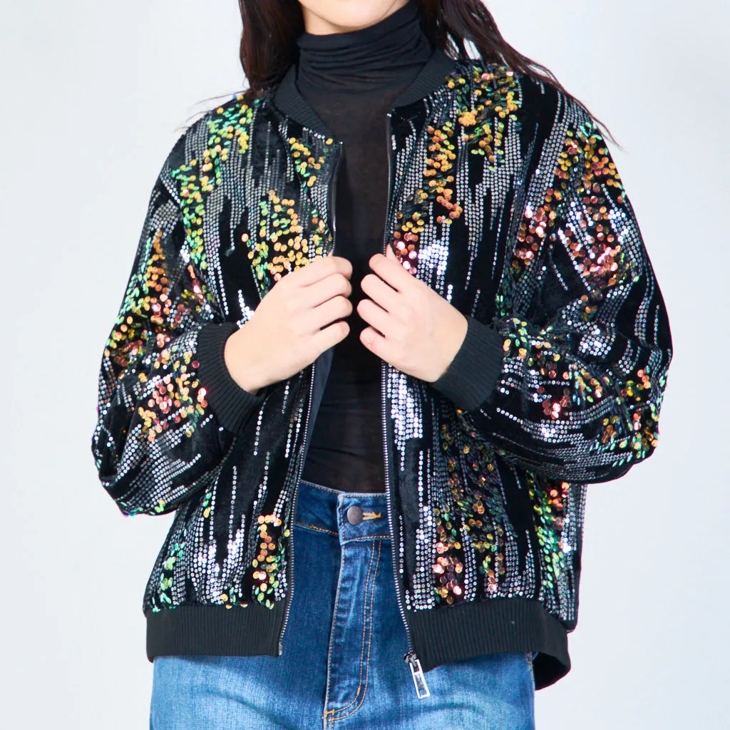 Sequin bomber jacket wholesale