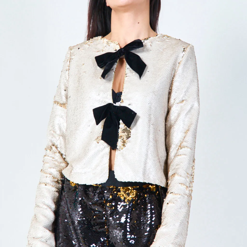 Sequin cropped jacket wholesale