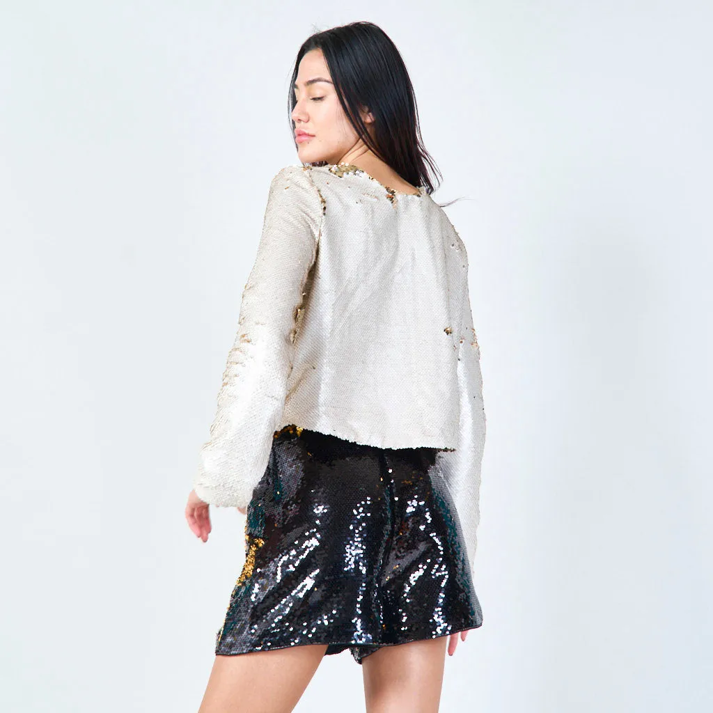 Sequin cropped jacket wholesale