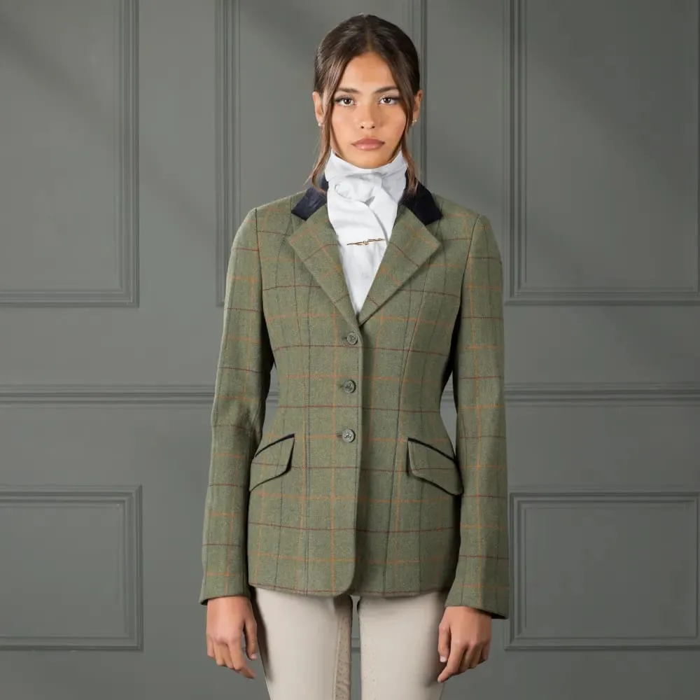 Shires Aubrion Ladies Saratoga Tweed Jacket Red/Yellow/Blue Check