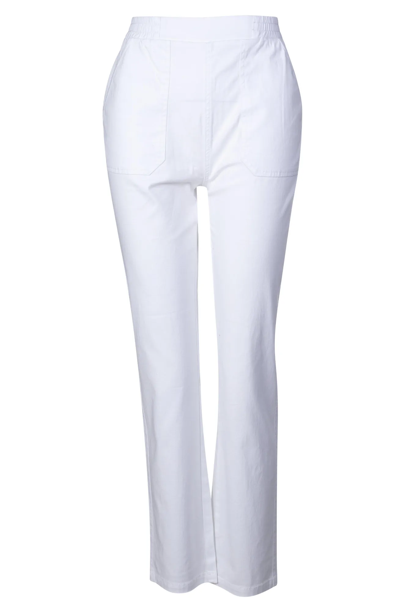 Short length pull on Pants | WHITE | 6817A1