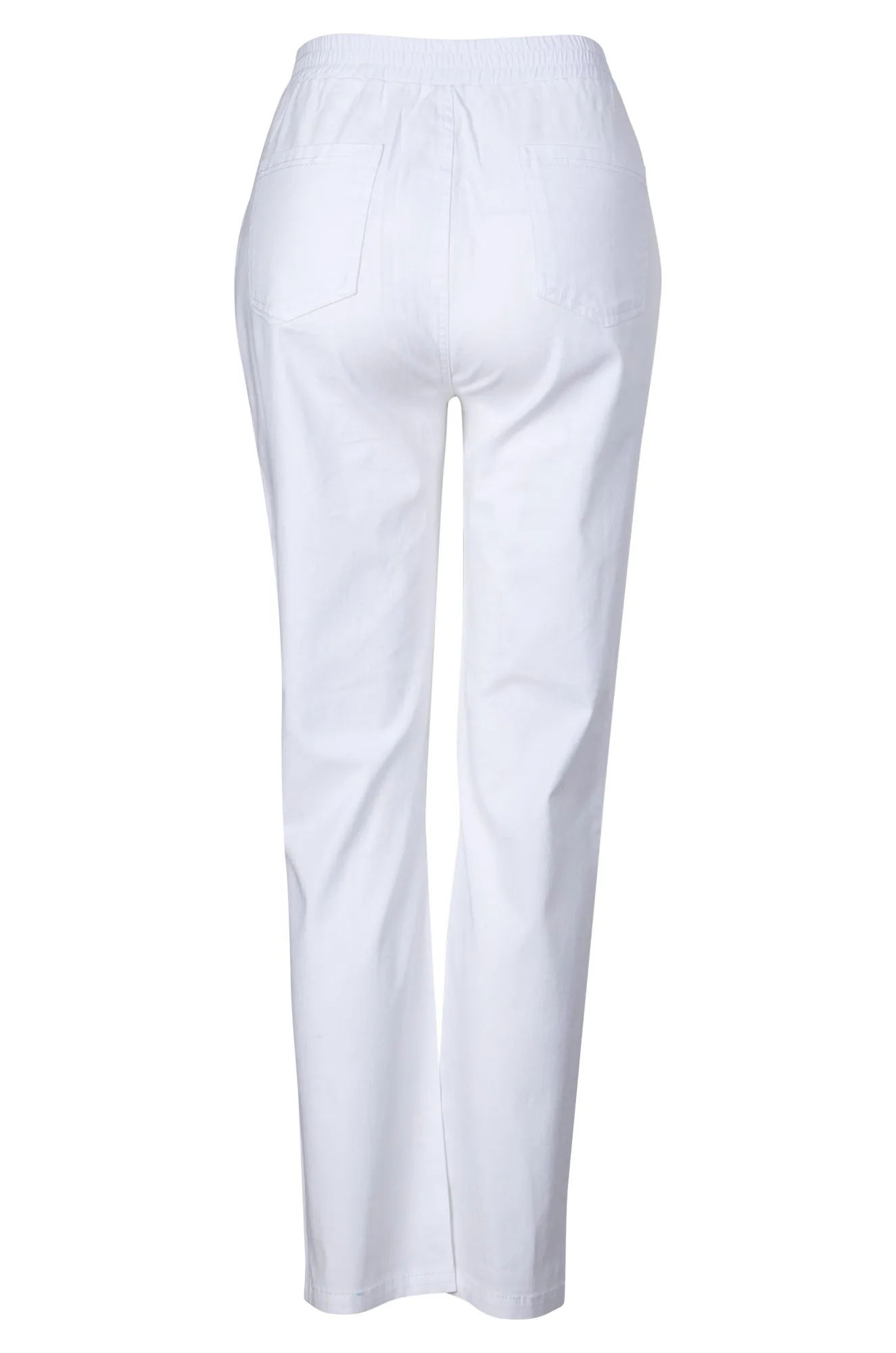 Short length pull on Pants | WHITE | 6817A1