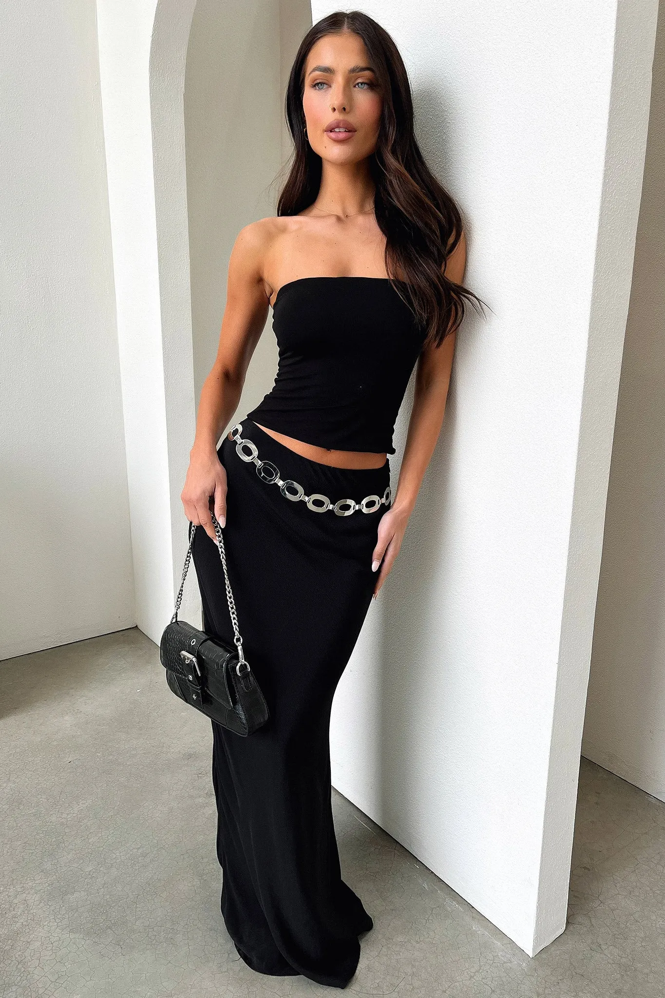 Swansen Maxi Skirt - Black