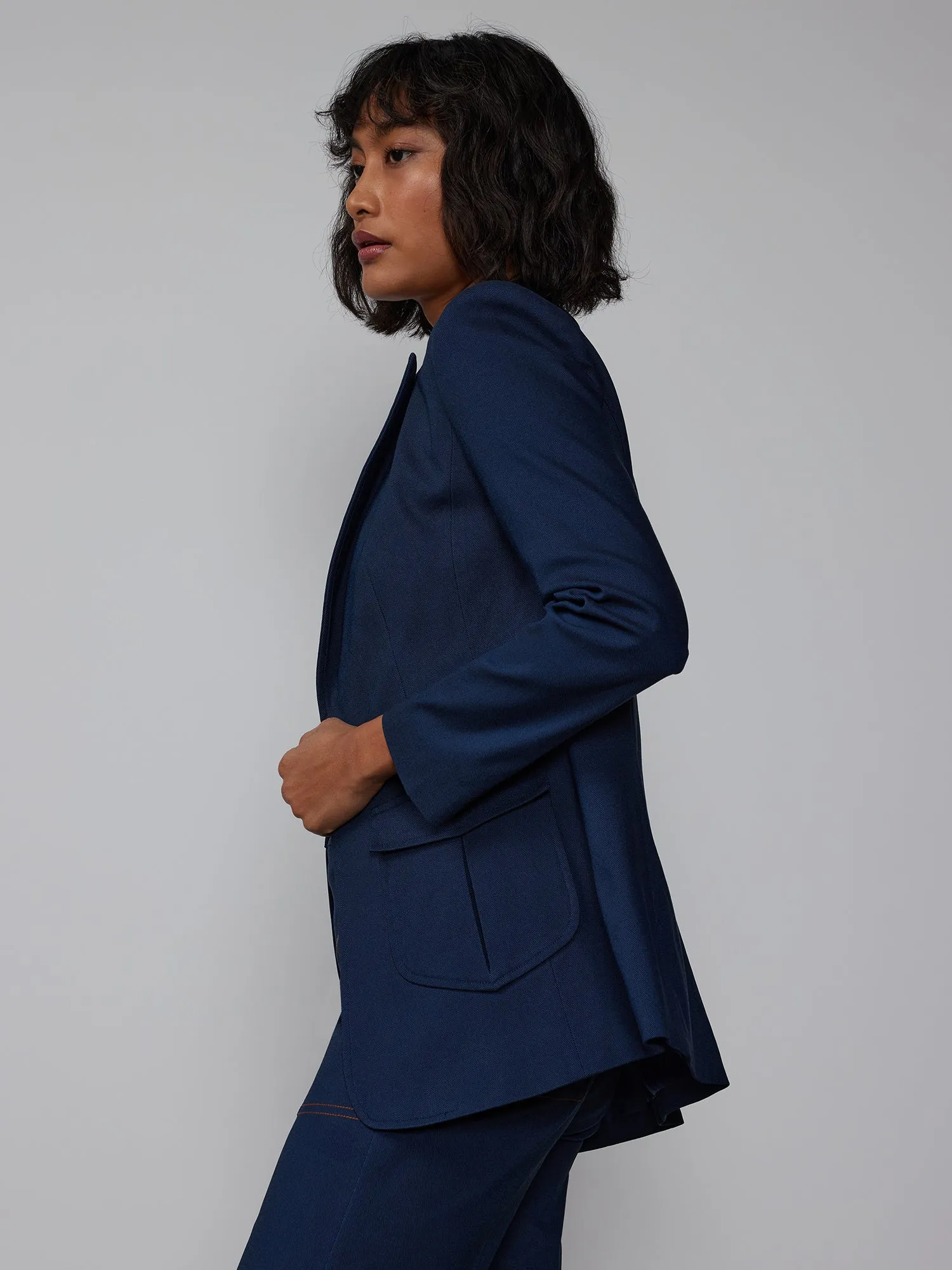 Tall Pleated Pocket Sculpted Blazer