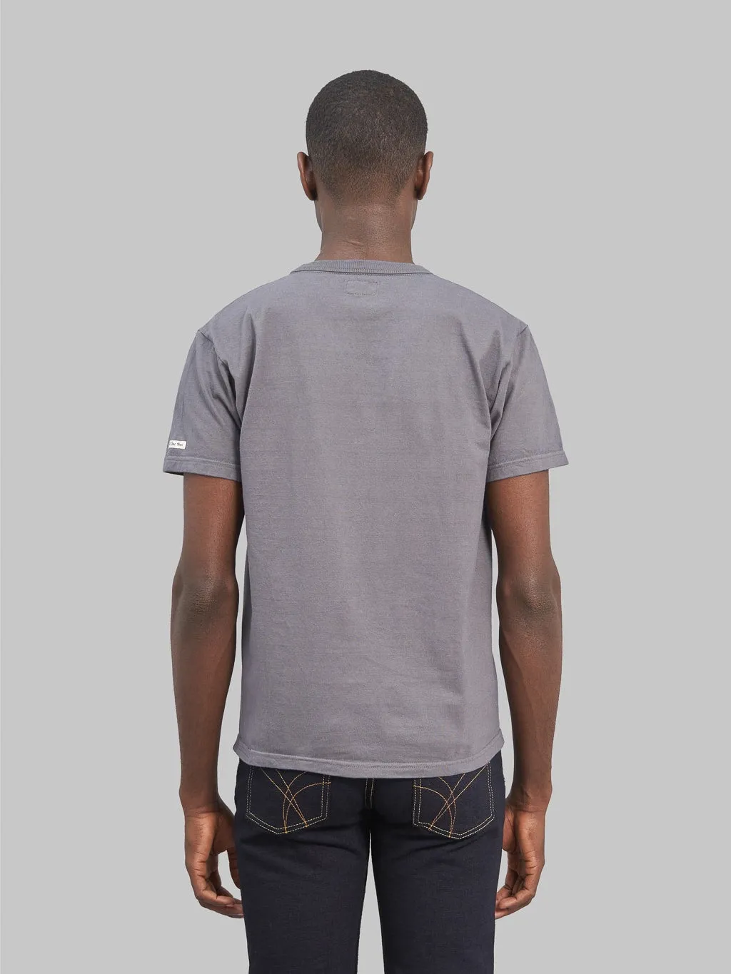 The Flat Head Loopwheeled Heavyweight Plain T-Shirt Charcoal