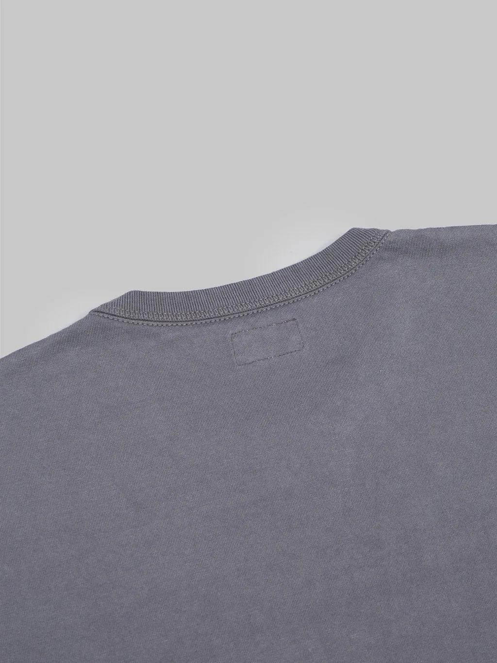 The Flat Head Loopwheeled Heavyweight Plain T-Shirt Charcoal