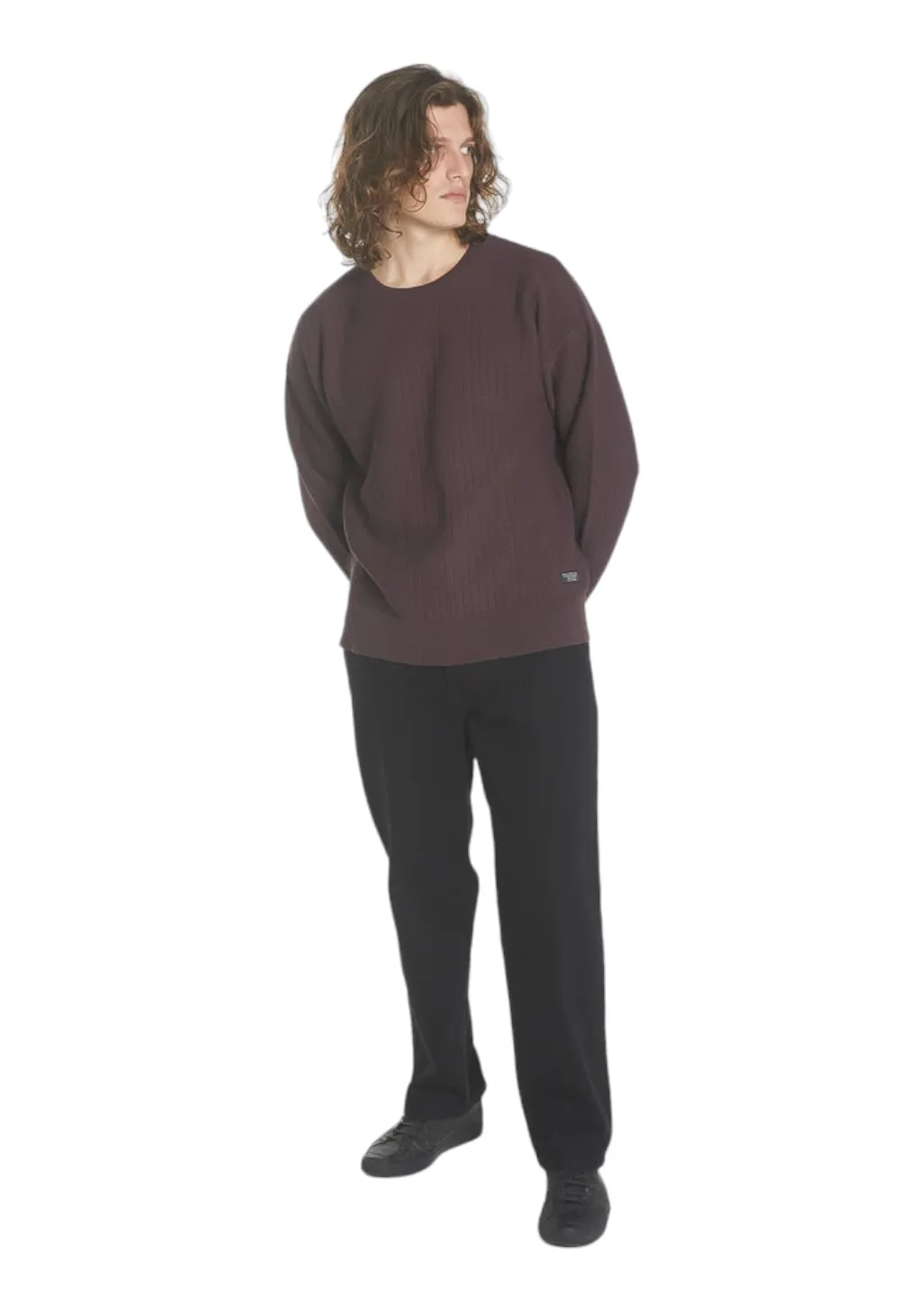 THRILLS - Republic Crew Knit - Deep Plum