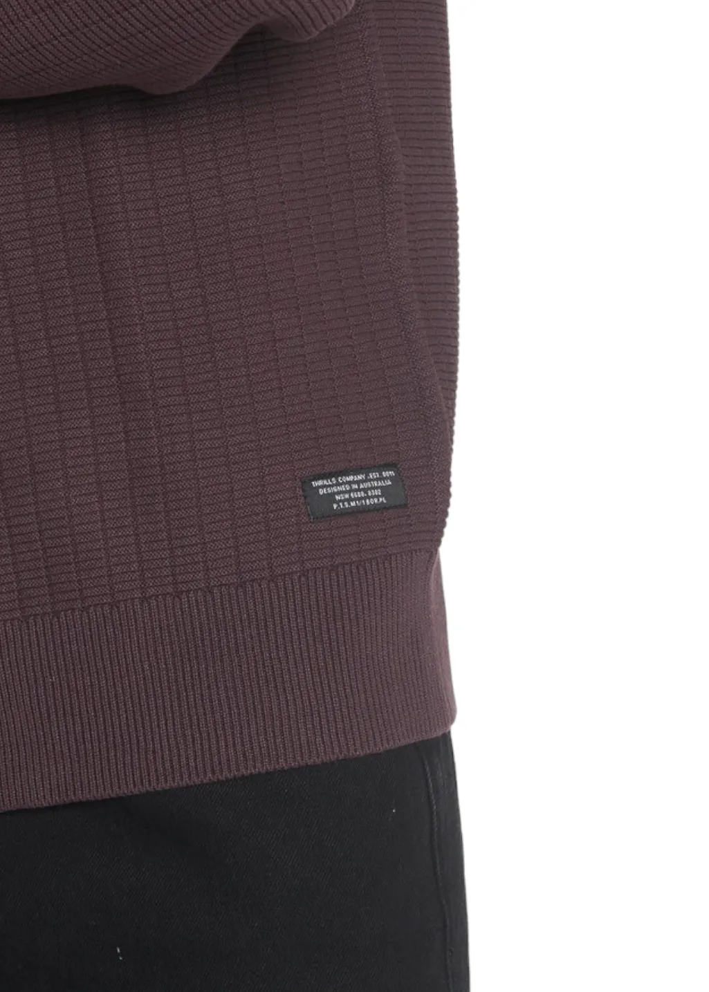 THRILLS - Republic Crew Knit - Deep Plum