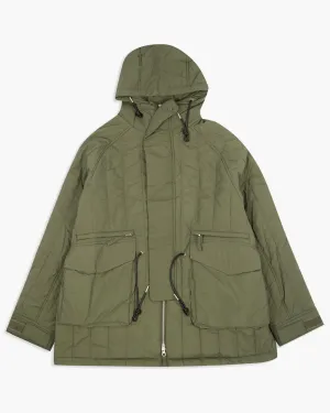 Uniform Bridge Quilting Hooded Parka - Olive