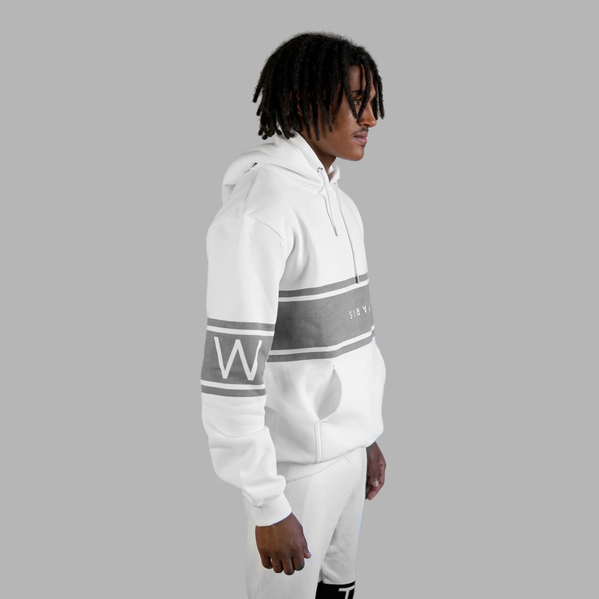 Whte Bold Extensive Hoodie